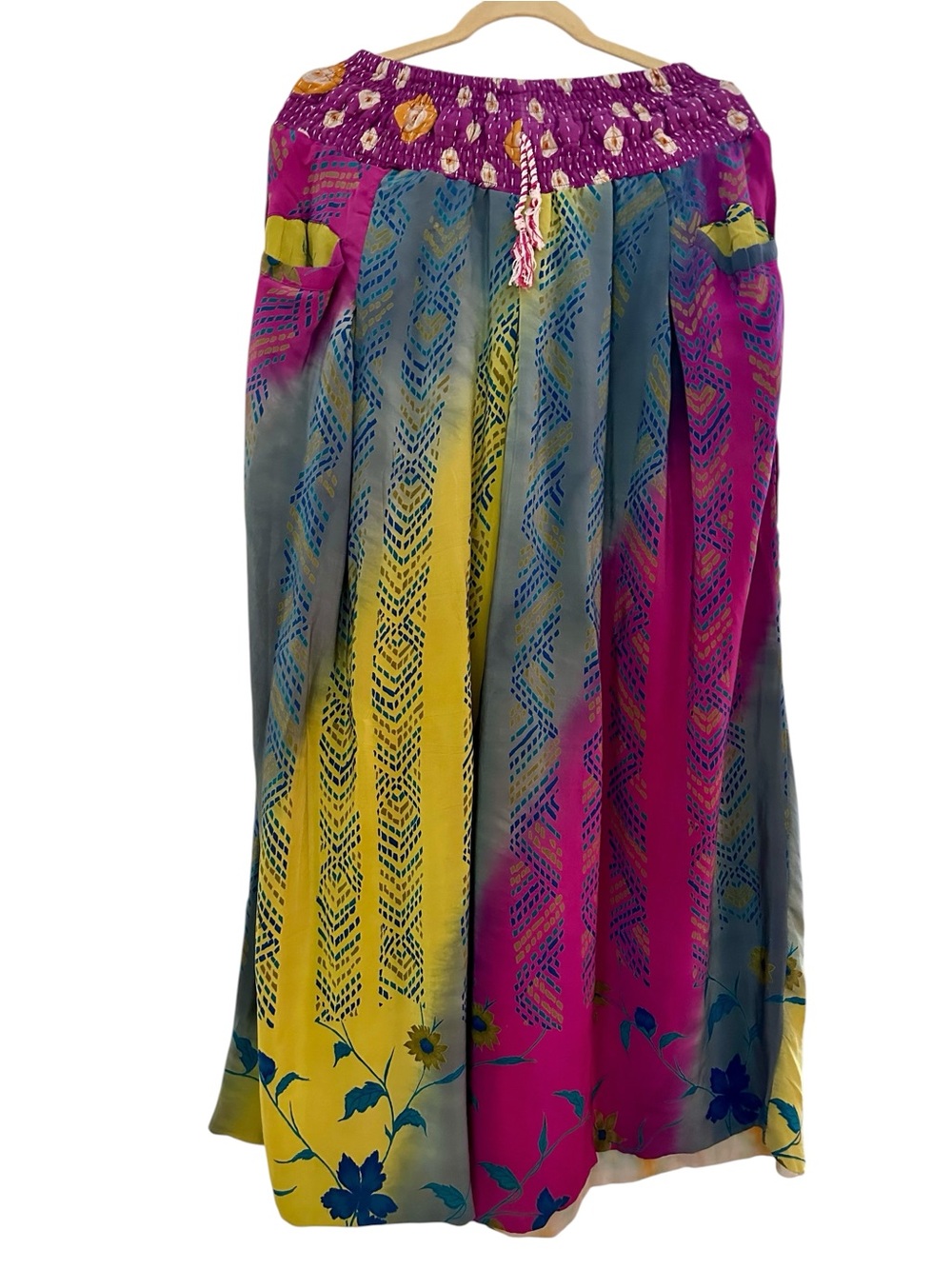 Kantha Bae Silk Duality Crossroads Wide Leg Pants NWOT